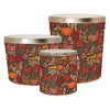 Fall Harvest Popcorn Tin Container Size 25T (3.5 gal) 10 1/4" x 11 1/2" (6 pack)