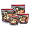 Red Truck Pups Popcorn Tin Container Size 15T (2 gal) 10 1/4" x 7 13/16" (12 pack)