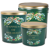 Happiest of Holidays Popcorn Tin Container Size 15T (2 gal) 10 1/4" x 7 13/16" (12 pack)
