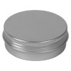 2 11/16" x 1" Diameter (2 oz.) Screw Top Platinum Seamless Aluminum Tin