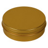 3 1/4" x 1 1/8" Diameter (3.33 oz.) Screw Top Gold Seamless Aluminum Tin