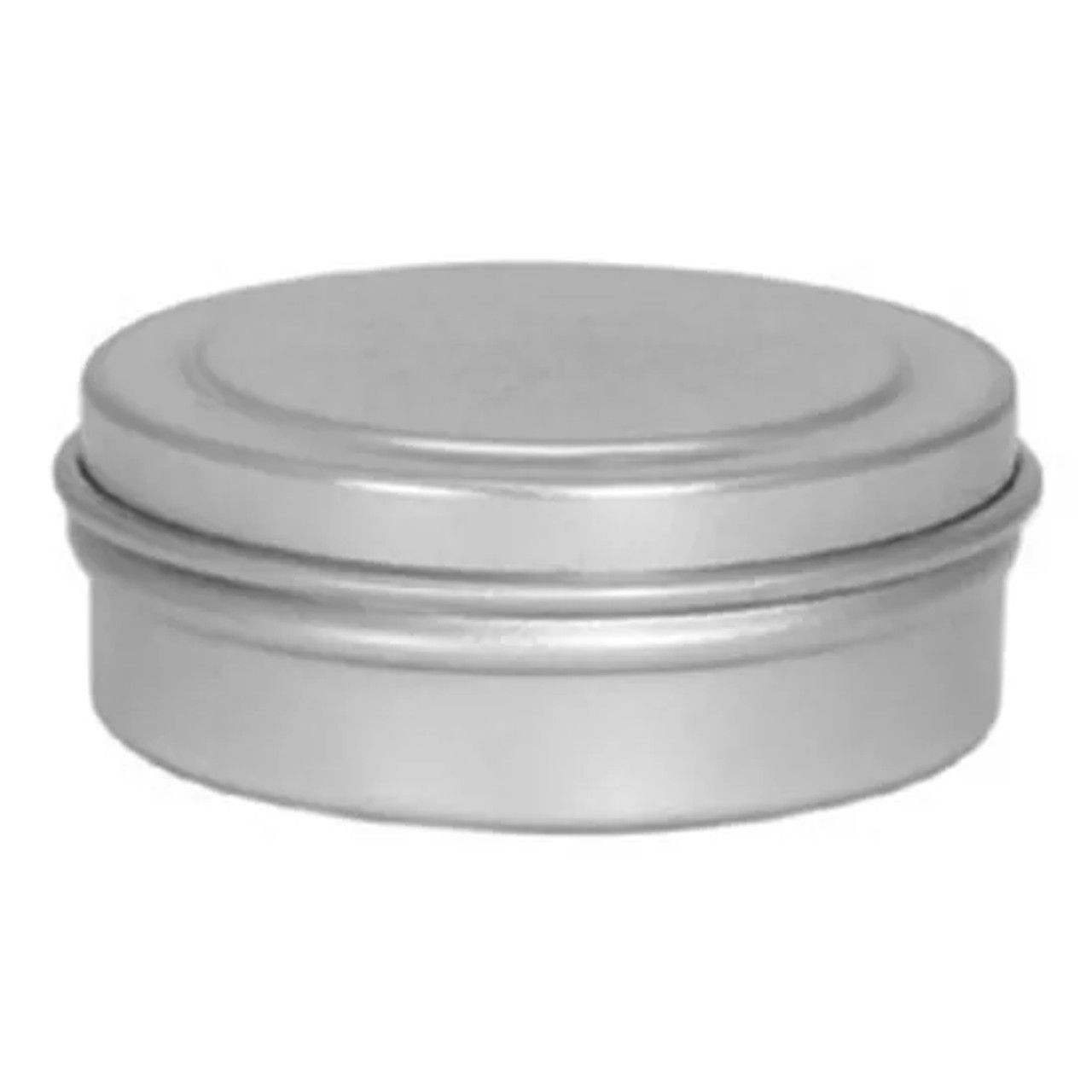 16 oz Round Tin Container with Clear Top Slip on Lid