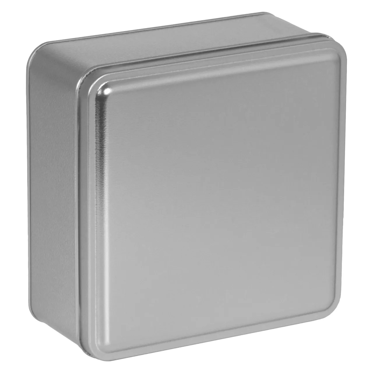 Custom Square Tin Container Metal Cookie Can Box