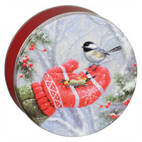 Chickadee with Mitten Tins