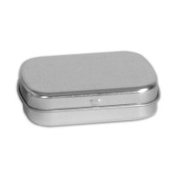 113 Platinum Rectangle Hinged Tin Container 2 5/16" x 1 13/16" x 9/16" 113 Platinum Rectangle Hinged Tin Container 2 5/16" x 1 13/16" x 9/16"