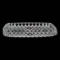 12 1/2" x 7 1/2" Rectangle Plastic Crystal Cut Tray 12 1/2" x 7 1/2" Rectangle Plastic Crystal Cut Tray
