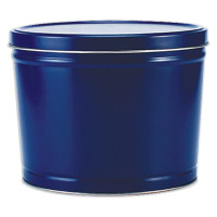 Solid Blue Popcorn Tin Container Size 15T Solid Blue Popcorn Tin Container Size 15T