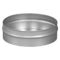 2 7/16" Diameter x 3/4" (2 oz.) Shallow Round Platinum Seamless Tin BODY 2 7/16" Diameter x 3/4" (2 oz.) Shallow Round Platinum Seamless Tin BODY