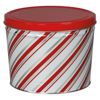 Candy Stripes Popcorn Tin Container Candy Stripes Popcorn Tin Container