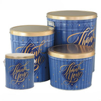 New Thank You Tall Round Tin Container with Handle Size 8S (1 gal) 6 11/16" x 7 1/4" (12 pack)