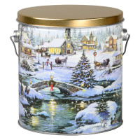 Icy Lights Tall Round Tin Container Icy Lights Tall Round Tin Container