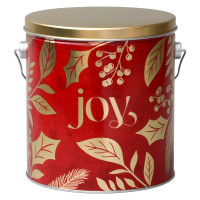 Joy Tall Round Tin Container Joy Tall Round Tin Container