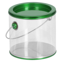 Green Clear Plastic Mini Pail Green Clear Plastic Mini Pail