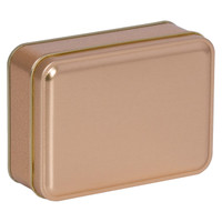 Gold Solid Rectangle Tin Container 1REC Gold Solid Rectangle Tin Container 1REC