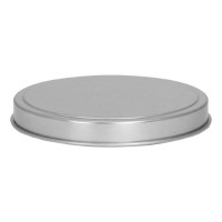 2 11/16" Diameter x 13/16" (3 oz.) Shallow Round Seamless Tin Cover 2 11/16" Diameter x 13/16" (3 oz.) Shallow Round Seamless Tin Cover