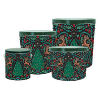 Woodland Winter Popcorn Tin Container Size 15T (2 gal) 10 1/4" x 7 13/16" (12 pack)