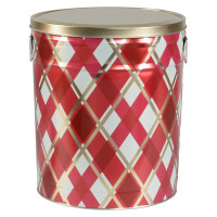 Burgundy Diamonds Popcorn Tin Container Size 50T Burgundy Diamonds Popcorn Tin Container Size 50T