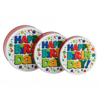Birthday Bash Round Tin Container Size 1S 6 11/16" x 1 13/16" (24 pack)