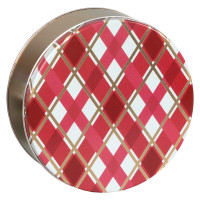 Burgundy Diamonds Round Tin Container Size 1S Burgundy Diamonds Round Tin Container Size 1S