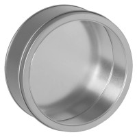Platinum Solid Round Window Tin Container Size 5C Platinum Solid Round Window Tin Container Size 5C