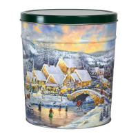 Christmas at Lamplight Village by Thomas Kinkade Studios Popcorn Tin Container Size 25T Christmas at Lamplight Village by Thomas Kinkade Studios Popcorn Tin Container Size 25T