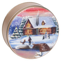Holiday Retreat Round Tin Container Size 3C Holiday Retreat Round Tin Container Size 3C