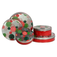 Holiday Sprinkles Round Tin Container Size 115 9 7/8" x 1 15/16" (20 pack)