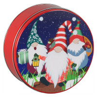 Jolly Gnomes Round Tin Container Size 3C Jolly Gnomes Round Tin Container Size 3C