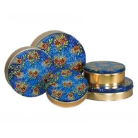 Frosted Pine Round Tin Container Size 1S 6 11/16" x 1 13/16" (24 pack)