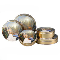 Moonlit Manor Round Tin Container Size 5C 9 7/8" x 3 1/2" (12 pack)