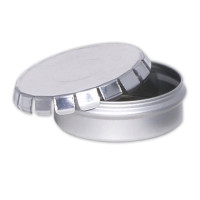 Platinum Round 202 Clic-Clac Tin Container 2 1/8" x 11/16"