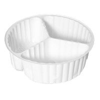 White 3-Cavity Compartment Inserts for Size 1S & 6101 Round Tin Containers White 3-Cavity Compartment Inserts for Size 1S & 6101 Round Tin Containers