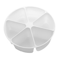 White 6-Cavity Compartment Inserts for Size 5C & 9143 Round Tin Containers White 6-Cavity Compartment Inserts for Size 5C & 9143 Round Tin Containers