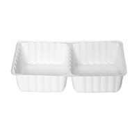 White 2-Cavity Compartment Inserts for Size 3REC Rectangle Tin Containers White 2-Cavity Compartment Inserts for Size 3REC Rectangle Tin Containers