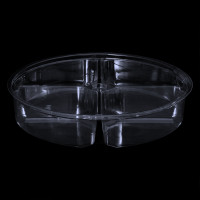 10" 64 oz. Round Clear Plastic 4-Cavity Tub (BULK) 10" 64 oz. Round Clear Plastic 4-Cavity Tub (BULK)