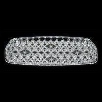 14 3/8" x 10 3/4" Rectangle Plastic Crystal Cut Tray 14 3/8" x 10 3/4" Rectangle Plastic Crystal Cut Tray