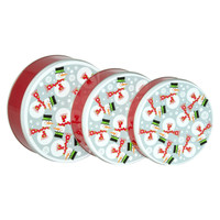Tumbling Snowmen Round Tin Container Size 1S 6 11/16" x 1 13/16" (24 pack)