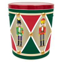 Majestic Nutcrackers Popcorn Tin Container with Handles Size 50T (6.5 gal) Majestic Nutcrackers Popcorn Tin Container with Handles Size 50T (6.5 gal)