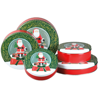 Christmas Snowglobe Round Tin Container Size 1S 6 11/16" x 1 13/16" (24 pack)