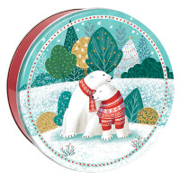 Polar Bears Round Tin Container Size 5C