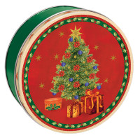 Holiday Traditions Round Tin Container Size 3C
