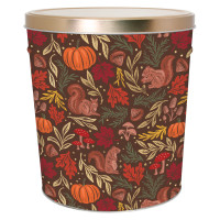 Fall Harvest Popcorn Tin Container Size 25T (3.5 gal)