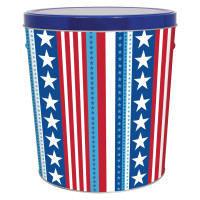 Stars & Stripes Popcorn Tin Container Size 25T (3.5 gal)