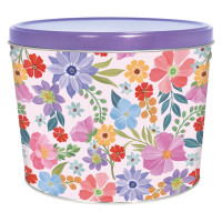 Spring Blooms Popcorn Tin Container Size 15T (2 gal)
