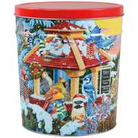 Feathered Friends Popcorn Tin Container Size 25T (3.5 gal)