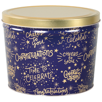 Congratulations Popcorn Tin Container Size 15T (2 gal)