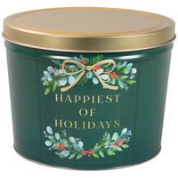 Happiest of Holidays Popcorn Tin Container Size 15T (2 gal)