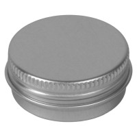 1 9/16" x 11/16" Diameter (.5 oz.) Screw Top Platinum Seamless Aluminum Tin