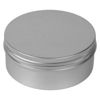 3 15/16" x 1 5/8" Diameter (8.3 oz.) Screw Top Platinum Seamless Aluminum Tin