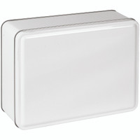 White Solid Rectangle Tin Container Size 4REC 6 3/16" x 8 1/8" x 2 15/16" (12 pack)